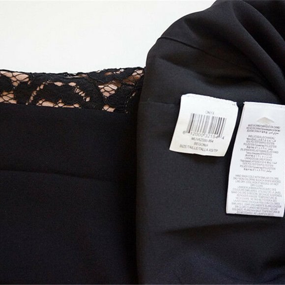 BCBGMaxazria Onyx Lace Side Panel Dress, Black - Picture 4 of 8